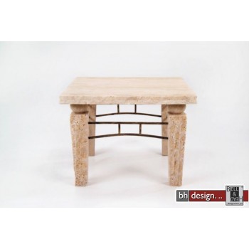 Greece Ecktisch mit Glasplatte