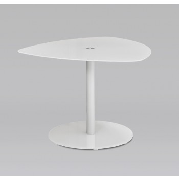 Charon Ecktisch Weissglas 40 cm