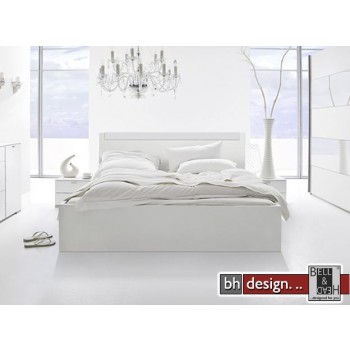 Arte M Bett Basic Weiss/Weiss Hochglanz