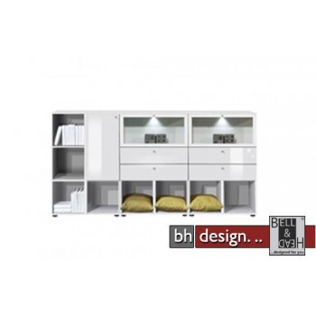 Arte M Carry Kombination Weiss/Weiss Hochglanz  211,5 x 109 x 36 cm