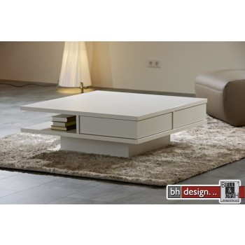 Arte M Couchtisch Game Plus Weiss mit Schubladen 