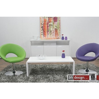Larissa Couchtisch Hochglanz weiss