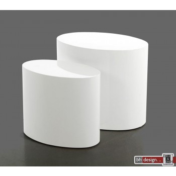 Mice 2 satz tisch weiss hochglanz powered by bell & head ... Beistelltisch oval