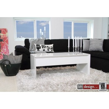 Solei Couchtisch hochglanz weiss mit Funktion 120 x 60 cm