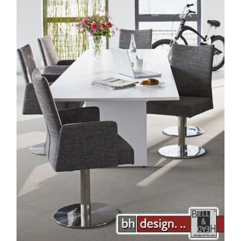 Arte M Säulentisch Deck Weiss 190-285 cm x 75 cm