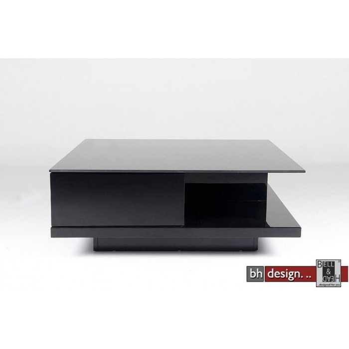 Design Couchtisch Schwarz Hochglanz Schwarzglas 100cm Design Couchtisch Schwarz Hochglanz Schwarzglas 100cm