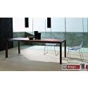 Caleidos Esstisch Nussbaum inkl. 4 Diamant Stühle Transparent