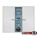 Arte M Highboard Game Weiss/Parasolglas 161 cm x 134 cm x 42 cm