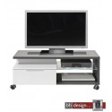 Arte M Media Pro TV-Tisch Weiss/Schwarz 120 x 48 cm