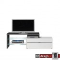 Arte M Media Home TV-Tisch Weiss/Schwarz 172 x 57 cm