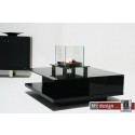 Kliff Couchtisch Hochglanz schwarz 100 cm x 100 cm