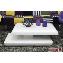 Monaco Couchtisch weiss seidenmatt drehbar 90 x 90 cm