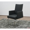 Arte M Freischwinger Stuhl Set schwarz mit Armlehne