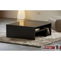 Arte M Couchtisch Game Schwarz/Schwarzglas 90 cm x 90 cm