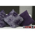 Spizy Kissen Blumendruck  lila /grau 45 cm x 45 cm