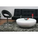 Strice II Couchtisch Weiß/Weißglas 100 cm