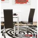 Sereno Designstuhl in Leder dunkelbraun