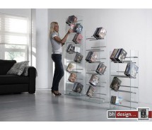 Tessa DVD Säule verschiedene Größen aus Glas und Alu 