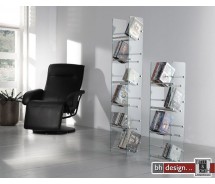 Thilde DVD Säule verschiedene Größen aus Glas und Alu 
