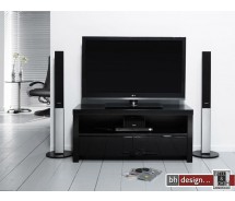 Silas Fernsehschrank Hochglanz schwarz oder weiss wählbar 110 x 40 cm (Extreme Gloss)