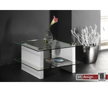 Carla Couchtisch Hochglanz Weiss 70 x 70 cm (Extreme Gloss) 