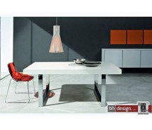 Max Esstisch weiss hochglanz 160/250 cm ausziehbar