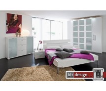 Arte M Drehtürenschrank Multimatch Weiss / Floatglas H 236 cm