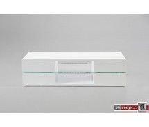 Bianca TV-Tisch hochglanz weiss 120 x 42 cm mit LED-Beleuchtung