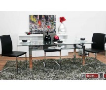 Carlo Esstisch Glas/Schwarzglas 180 x 90 cm