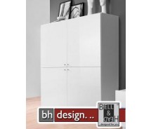 Arte M Carry Kombination Weiss/Weiss Hochglanz 141 x 144 x 36 cm
