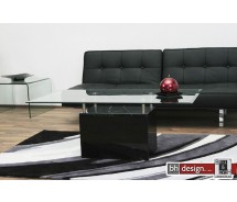 Caruno Couchtisch Schwarz 140 x 80 cm