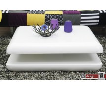 Monaco 1 Couchtisch Weiss Hochglanz drehbar 80 x 80 cm