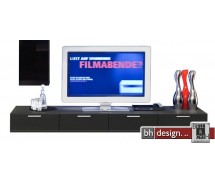 Arte M TV-Element Game Schwarz 240 cm x 24,5 cm
