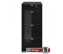 Arte M Hochkommode Gallery HG Schwarz/ Schwarz 50 x 116 cm