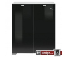 Arte M Hochkommode Gallery Weiss/Schwarz HG 100 x 116 cm
