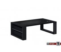 Arte M Couchtisch Game Schwarz/Schwarzglas 110 cm x 60 cm