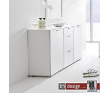 Arte M Sideboard Gallery Super Plus Weiss/Weissglas 150 x 84 cm
