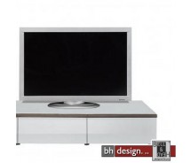 Arte M TV-Element Linea W Weiss/ HG/ Esche dunkel 120 cm x 27,5 cm
