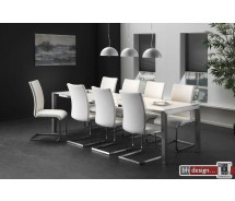 Milan Esstisch hochglanz weiss, ausziehbar 170/260 cm