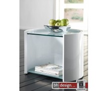 Mona Couchtisch Hochglanz Weiss 60 x 45 cm