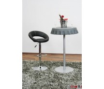 Plamp Barhocker schwarz mit Kontrastnähten