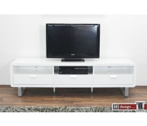 Slidely Shaped  TV-Tisch Weiss Hochglanz 180 cm