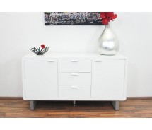 Slidely shaped Sideboard weiss hochglanz 145 x 45 x H 78 cm