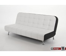 Realy Bettcouch Lederlook weiss mit schwarzen Seitenrändern oder umgekehrt