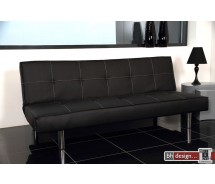 Scotti Bettcouch Lederlook schwarz