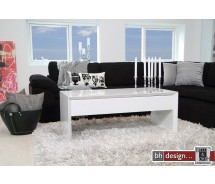 Solei Couchtisch hochglanz weiss mit Funktion 120 x 60 cm