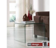 Thilde Beistelltisch gebogenes Glas 60 x 60 cm