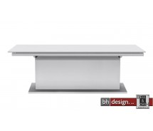 Arte M Säulentisch Deck Weiss, alternativ in hochglanz Weiss  220-315 cm x 75 cm