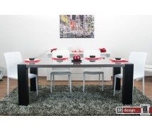 Wister Esstisch Grau und Beine schwarz 200 cm