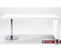 Titanium Schreibtisch Hochglanz weiss